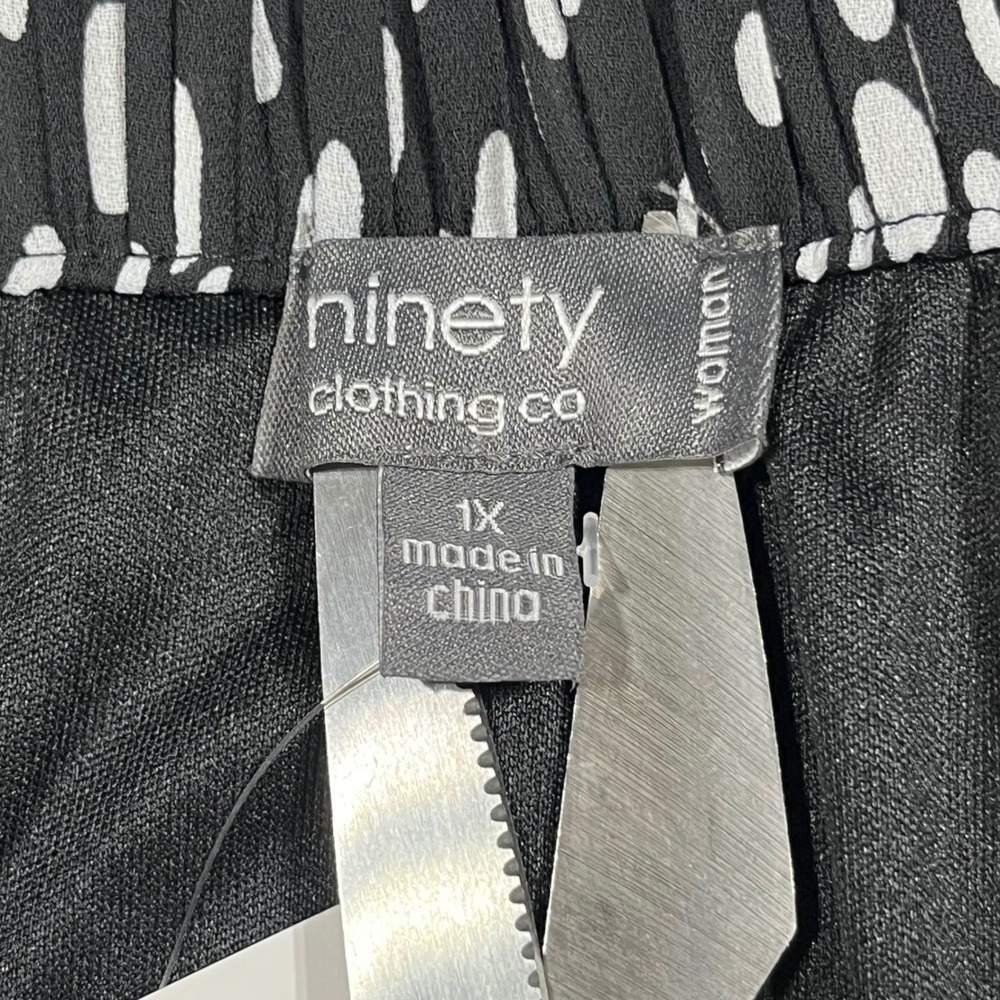 Ninety Euro Summer 90s Pleated Polka Dot Retro Feminine Romantic Skirt Womens 1x - Picture 5 of 10
